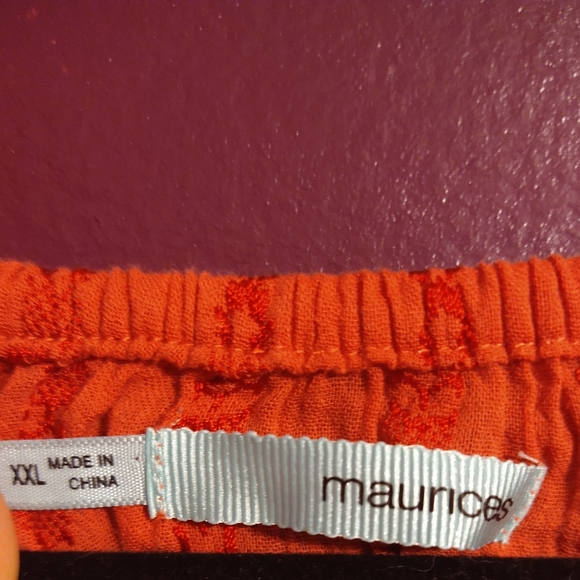 Maurice's XXL Orange Boho Shirt - Picture 5 of 7